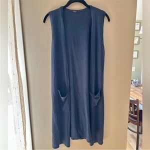 Poof Oversized Vest Cardigan Size L-Navy